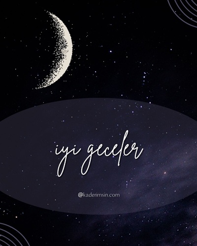 Gece gökyüzünde hilal ay iyi geceler resmi