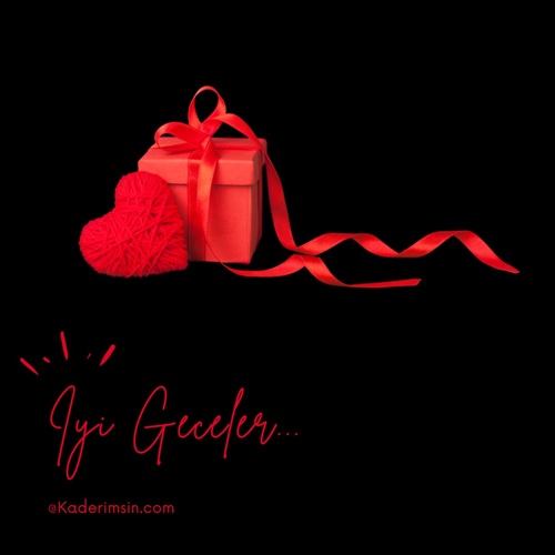 Hediye kutulu romantik iyi geceler görseli