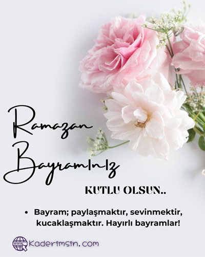 Ramazan Bayramı tebrik görseli, pastel arka plan ve şık motifler