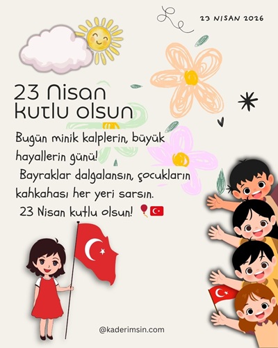 23 Nisan çocuk bayramı kutlama görseli
