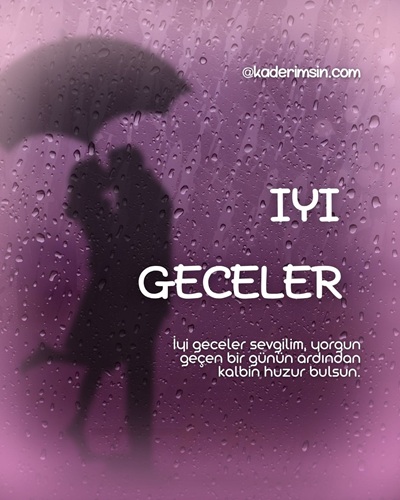 Gün batımı mor manzaralı iyi geceler mesajı resmi