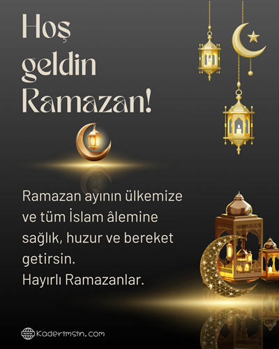 Bereketli Ramazan mesajı, iftar masası ve sıcak atmosferli görsel