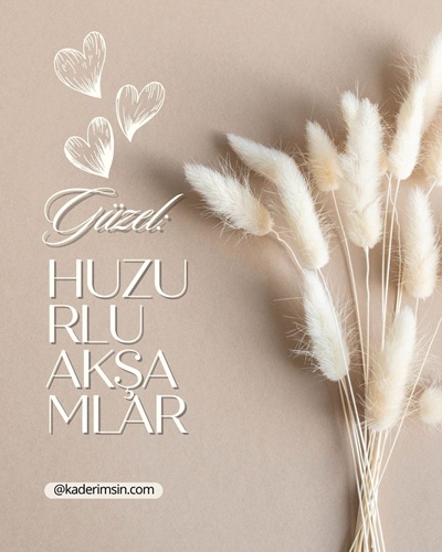 Sade tasarımlı huzurlu akşamlar resmi