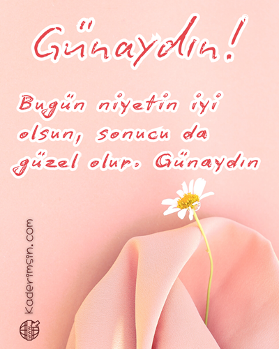 Papatya buketi ve Günaydın yazılı romantik sabah görseli