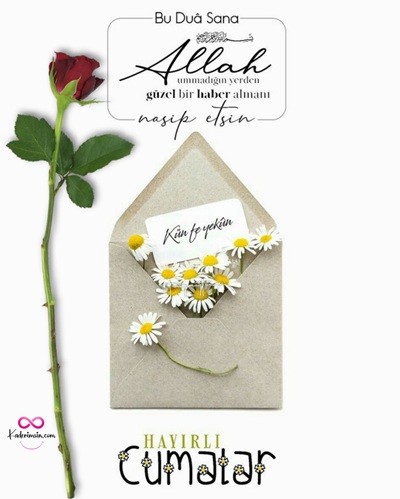 Pembe tonlarda hazırlanmış neşeli “Mübarek Cumalar” Mesajları