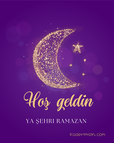 Ramazan ayına hoş geldin mesajı, kandil ve fener ışıklarıyla dekor