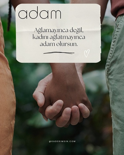 Adam sözleri temalı el ele görsel