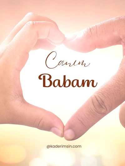 Duygusal Babalar Günü mesajı içeren modern kutlama kartı