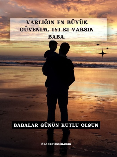 Şık ve anlamlı Babalar Günü kartı ile babaya özel kutlama