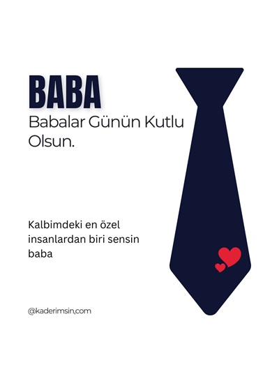 Babalar Gününe özel hediye kartı ve kutlama mesajı görseli