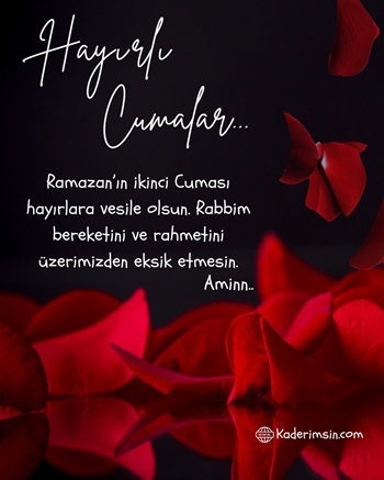 Anlamlı sözlü resimli Cuma mesajı kartı