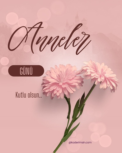 Çiçek görselli Dünya Kadınlar Günü kutlama mesajı