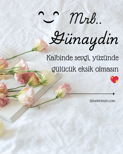 Güller ve güneş ışığıyla hazırlanan Günaydın tebrik görseli