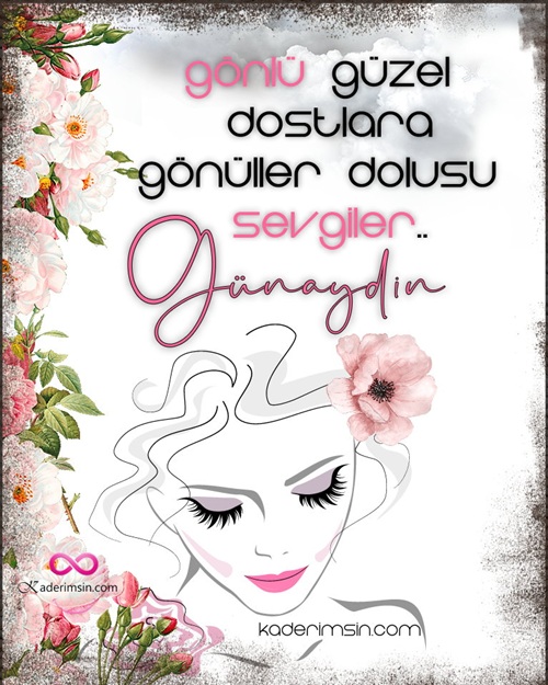 Sevgiliye özel kalpli günaydın mesajı görseli