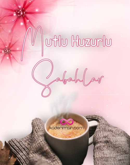 Kahve buharı üstünde “Güzel bir güne merhaba” yazılı görsel