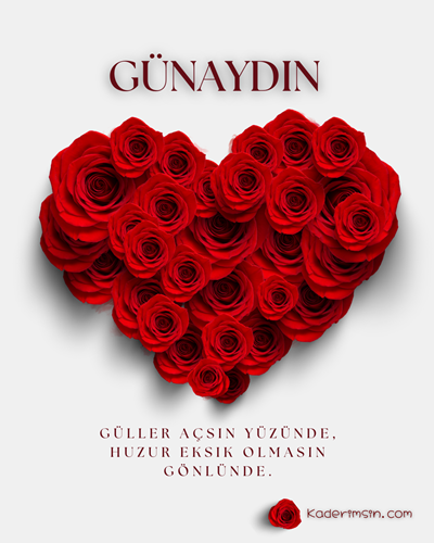 Güller, güneş ve kahve ile hazırlanmış Günaydın kutlama görseli