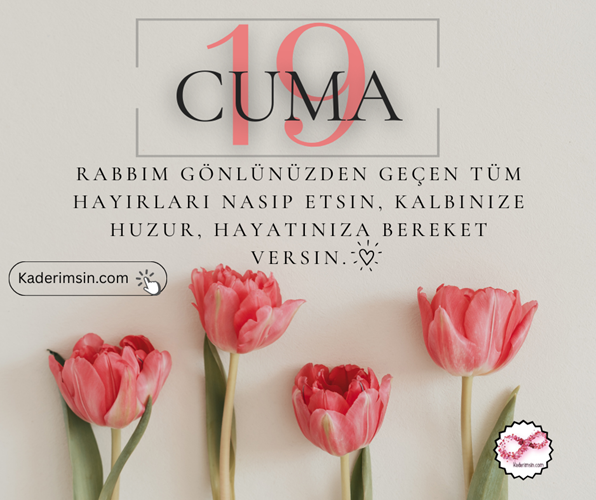 Renkli çiçek desenleriyle süslenmiş hayırlı cumalar görseli