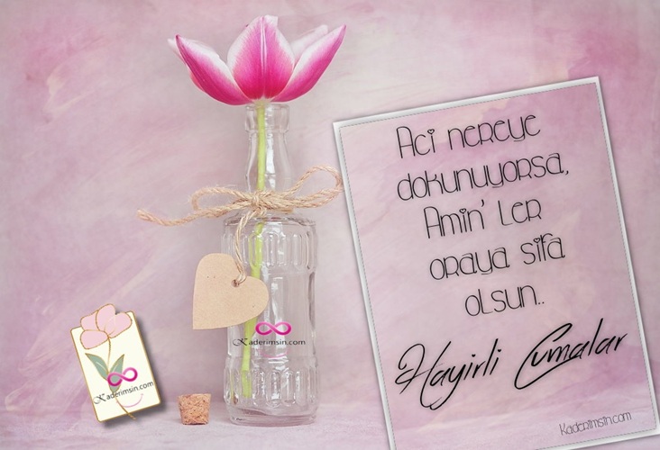 Zarif tipografiyle yazılmış “Mübarek Cumalar” yazılı görsel