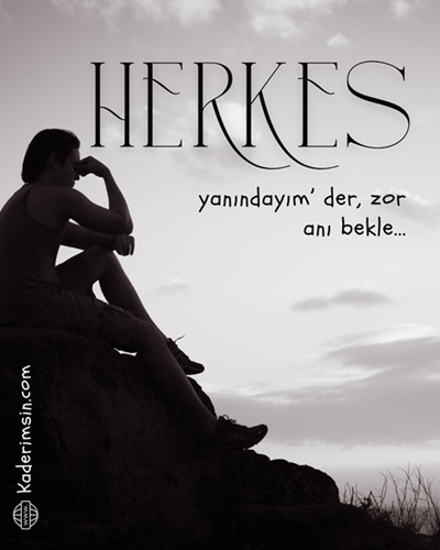 Paylaşmaya hazır güçlü sözler Kaderimsin görseli