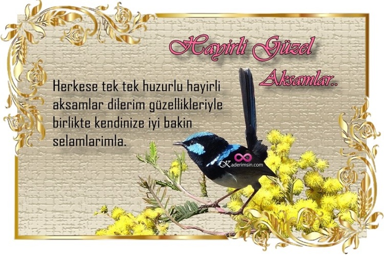 Gün batımı fonunda “Huzurlu akşamlar” mesajı