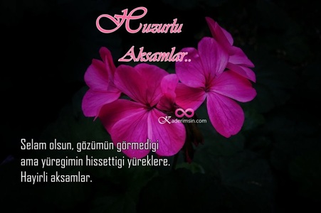 İyi akşamlar dileyen romantik akşam manzaralı kart