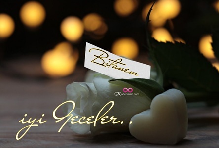 Günün sonunda huzur dileği içeren akşam kartı