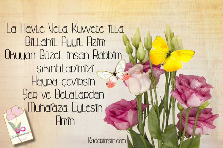 Bahar temalı, huzur veren çiçekli cuma mesaj kartı ve güzel sözler