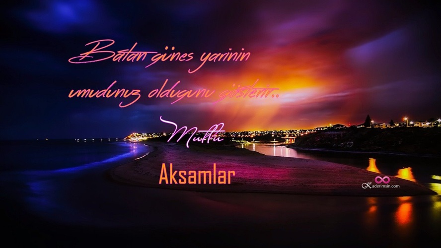 Güzel sözlerle süslenmiş iyi akşam mesajı görseli