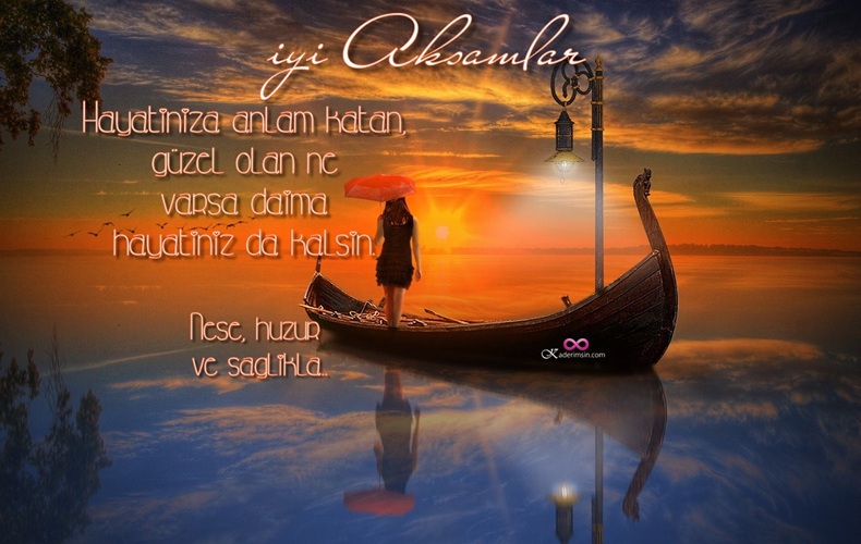 Modern tipografiyle hazırlanmış “İyi akşamlar” yazısı