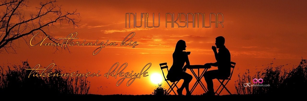 “İyi akşamlar” yazılı animasyon tarzı renkli kart