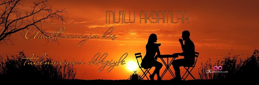 “İyi akşamlar” yazılı animasyon tarzı renkli kart