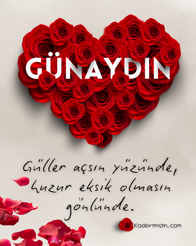 Papatya ve müzik notaları, neşeli Günaydın mesajı tasarımı