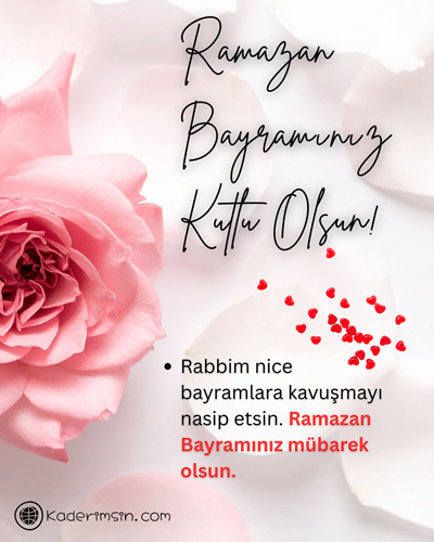 Ramazan Bayramı kutlu olsun, huzur ve mutluluk dileği görseli