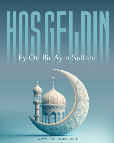 Ramazan ayı tebrik görseli, geleneksel fenerler ve ışık zincirleri